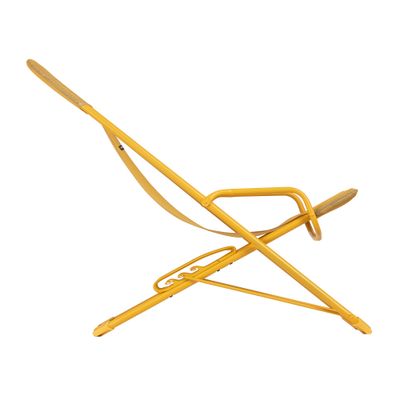 Transat de jardin oscillant jaune miel