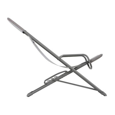 Transat de jardin oscillant gris terre-titane