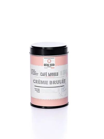 Café moulu aromatisé crème brûlée