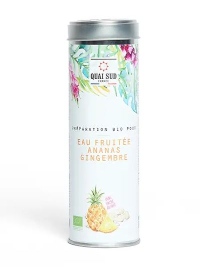 Préparation bio pour eau fruitée ananas-gingembre