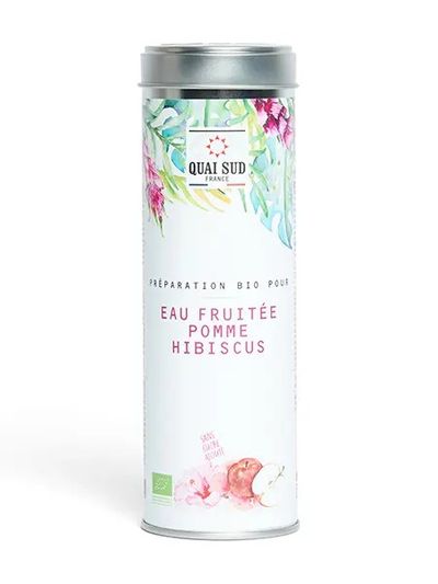 Bereiding fruitwater appel hibiscus bio
