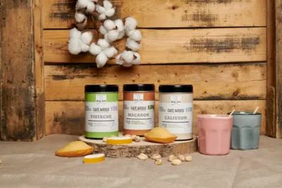 Gemalen koffie met pistachesmaak