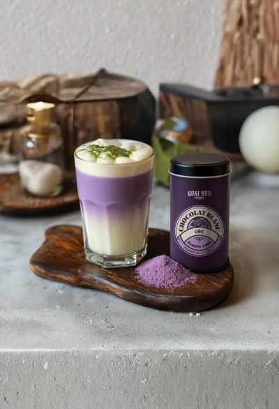 Witte chocoladepoeder ube