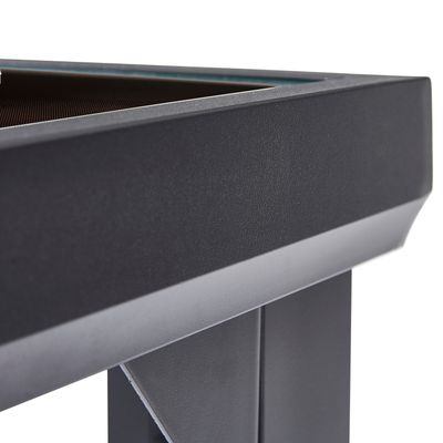 Tafel Black Edition 6 aluminium en glas