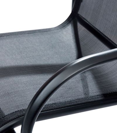 Armstoel Blacksun aluminium en textileen