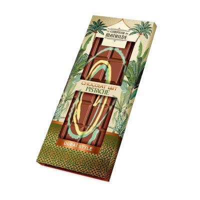 Tablet dubai style melk chocolade pistache