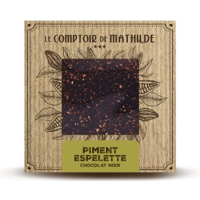 Piment d’espelette - tablette chocolat noir 