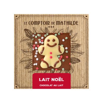 Noël - tablette chocolat au lait