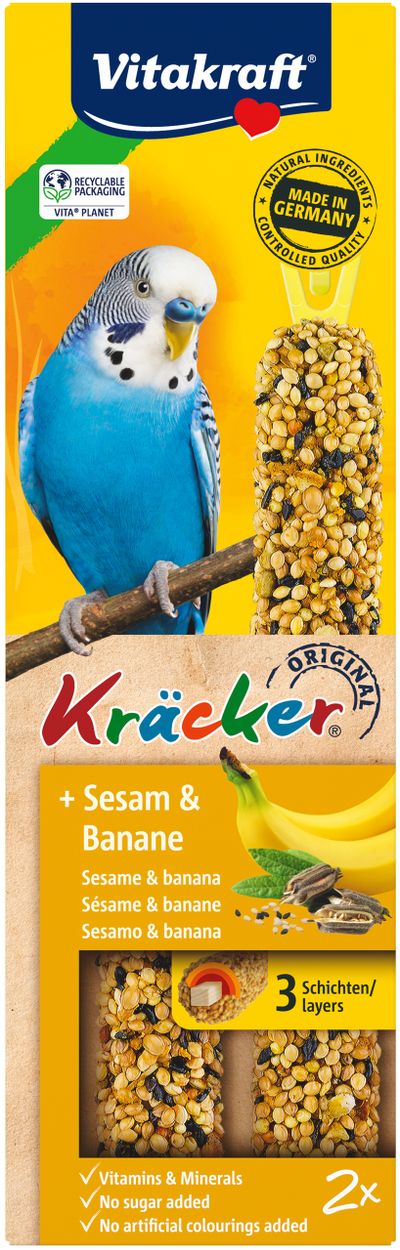 Kräcker® sésame-banane| 2 pièces| perruches