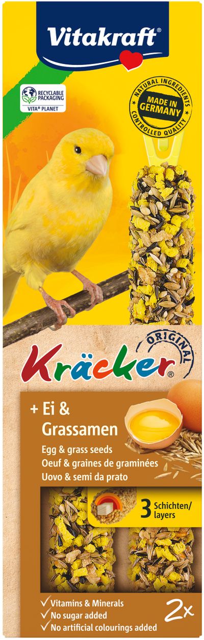Kräcker® oeuf-gr. graminees| 2 pièces |canaris