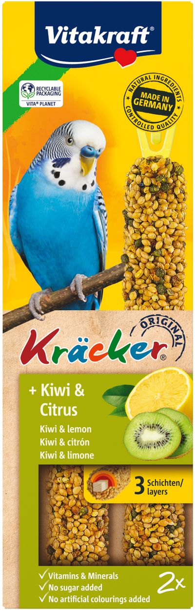 Kräcker® kiwi-citron perruches| 2 pièces| perruches