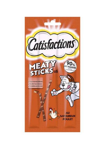 Snacks voor katten |catisfaction stick kip 14x30g