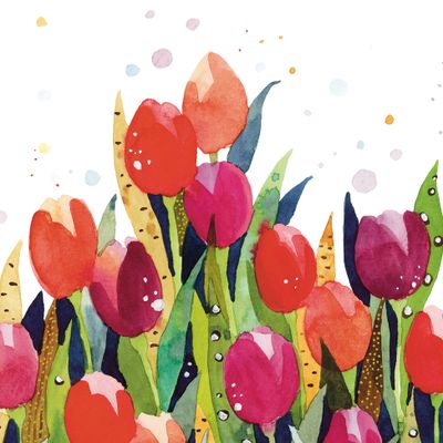Serviette tulip splash