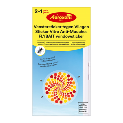 Raamsticker tegen vliegen 2+1 gratis