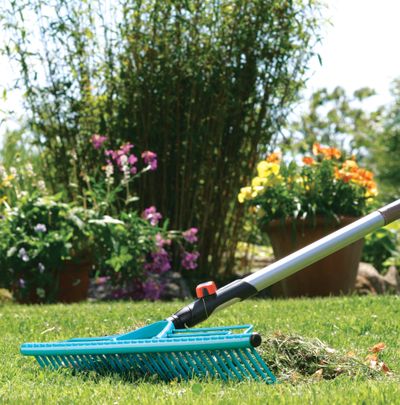 Râteau à gazon combisystem