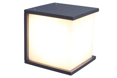 Box cube wandlamp donkergrijs e27 60w