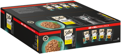 Sheba pouch minifilets gevogelte in saus 60x85g