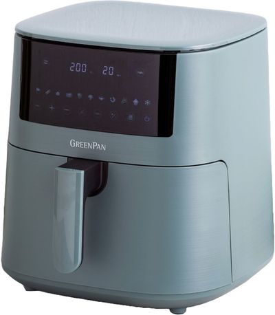 Greenpan bistro xxl airfryer - smokey blue - pfas-vrije keramische antiaanbaklaag - 7,2l mand - 11 presets