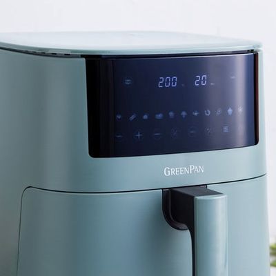 Greenpan bistro xxl airfryer - smokey blue - pfas-vrije keramische antiaanbaklaag - 7,2l mand - 11 presets