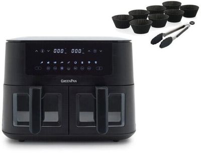 Airfryer dual xl met 8-delige muffinset