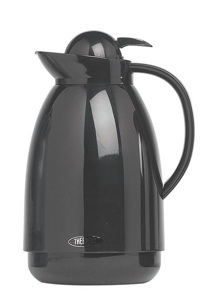 Black push schenkkan 1l zwart