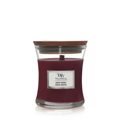 Woodwick Geurkaars black cherry mini
