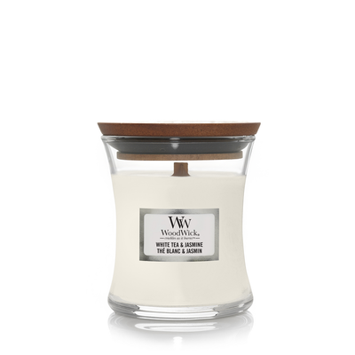 Woodwick Geurkaars white tea & jasmine mini