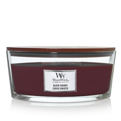 Woodwick Geurkaars black cherry ellipse