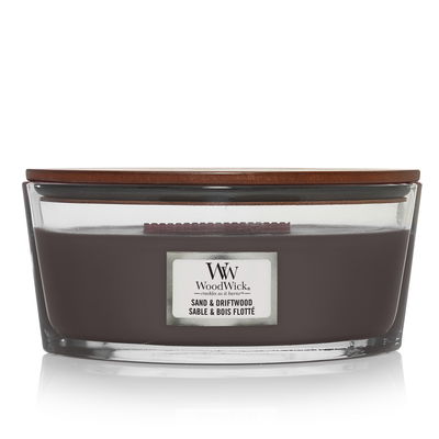 Woodwick Geurkaars sand & driftwood ellipse