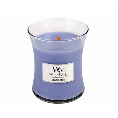Woodwick Geurkaars lavender spa medium