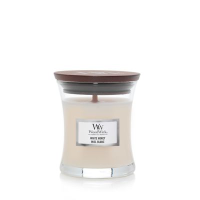 Woodwick Geurkaars white honey mini