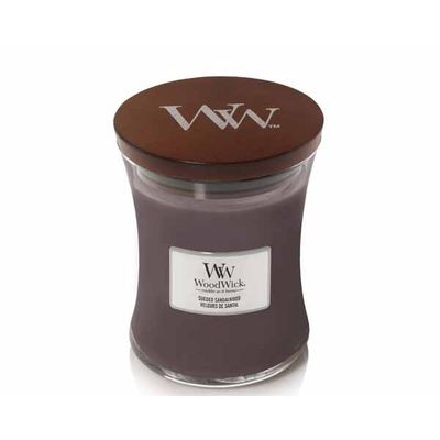Woodwick Geurkaars sueded sandalwood medium