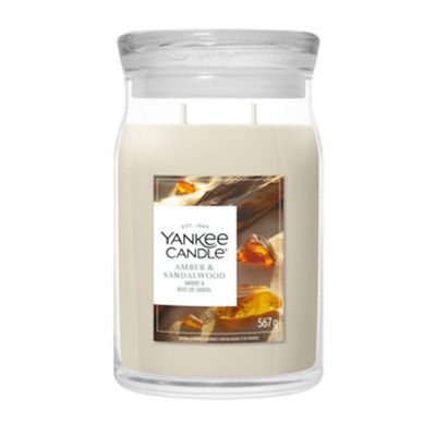 Geurkaars amber & sandalwood l jar