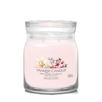 Geurkaars pink cherry & vanilla m jar
