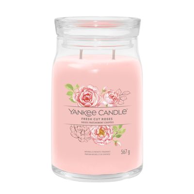 Geurkaars fresh cut roses l jar