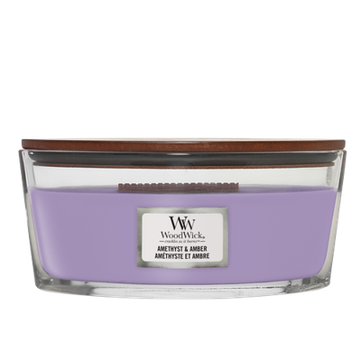 Woodwick Geurkaars Améthyste & Ambre ellipse