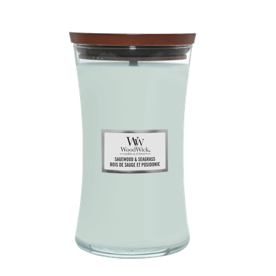 WoodWick Bougie Sagewood & Seagrass  Large