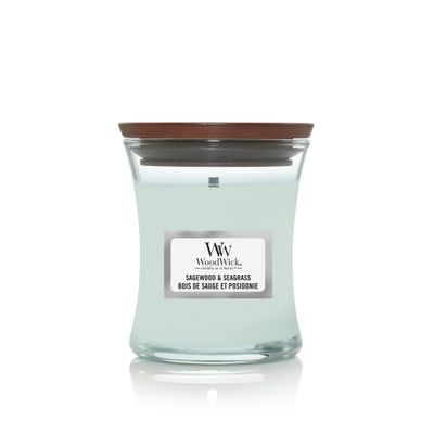 WoodWick Bougie Sagewood & Seagrass Mini