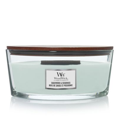 WoodWick Bougie Sagewood & Seagrass Ellipse