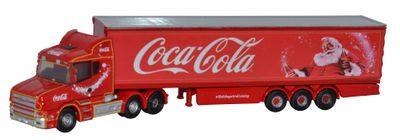 Oxford christmas truck coca-cola 1:148 rood