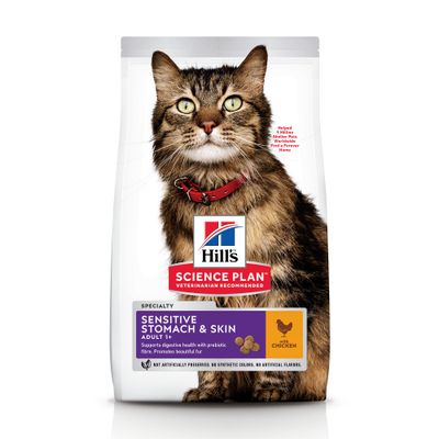 Croquettes pour des chats kattenbrokken adult senst sto&skin chick 7kg