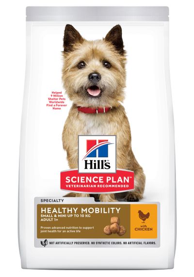 Hill's science plan adult healthy mobility small & mini croquettes pour petit chien au poulet 1.5 kg