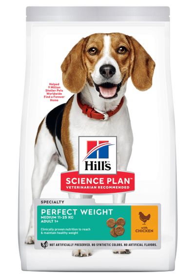 Hill's Science Plan Adult Perfect Weight Medium hondenvoer kip 2kg