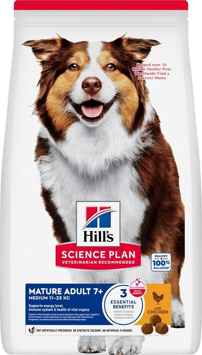 HILL'S SCIENCE PLAN Adulte Mature 7+ Medium au Poulet 12+2kg gratuit
