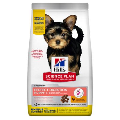 Hill's science plan perfect digestion croquettes pour chiots de petite taille au poulet et riz complet sac de 6kg