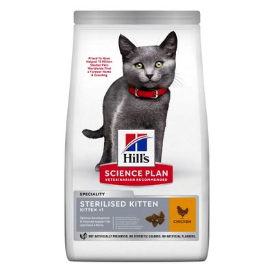 Science plan kitten - sterilised cat chicken 1.5kg