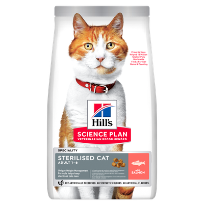 Hill's science plan sterilised cat adult kattenvoer met zalm zak 300g 