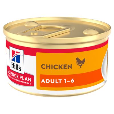 Hill’s science plan adult – mousse pour chat adulte au poulet de qualité supérieure 12 x 85 g boite