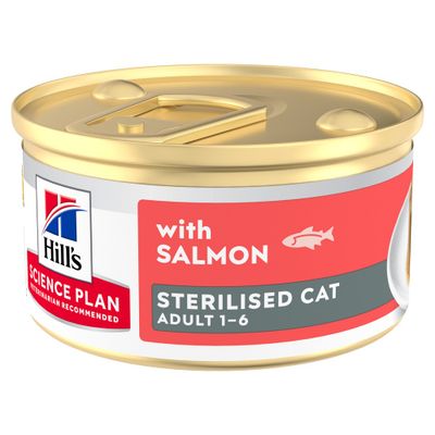 Hill’s science plan sterilised adult – mousse pour chat adulte stérilisé au poulet de qualité supérieure 12 x 85 g boite
