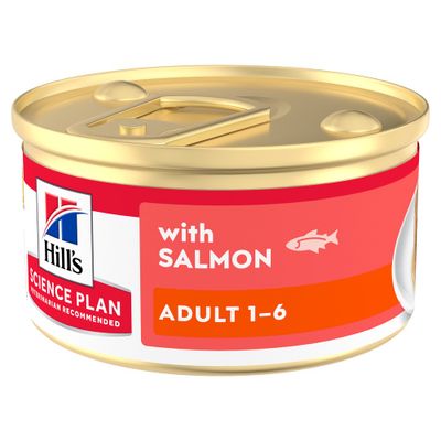 Hill’s science plan adult – mousse pour chat adulte au saumon de qualité supérieure 12 x 85 g boite
